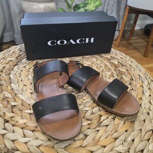 Coach black sandals